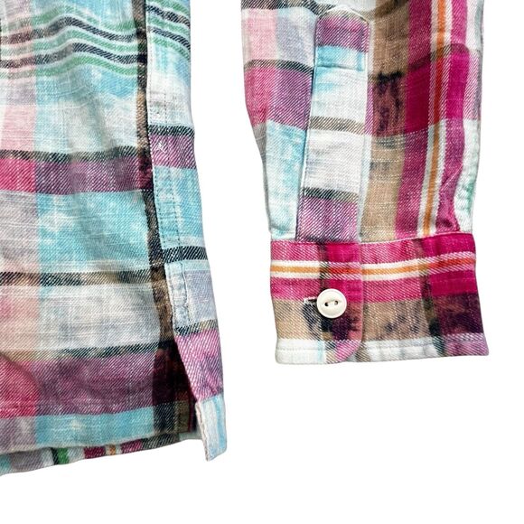 Polo Ralph Lauren Flannel Shirt Mens Small Loop Collar Plaid Chest Pockets - Picture 6 of 12